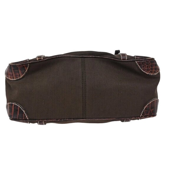 CELINE Boogie Macadam Charm Hand Tote Bag Canvas Embossing Leather Brown 69KA854 - Picture 6 of 16